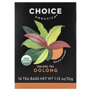 Choice Organic Teas, Oolong Tea, Oolong, 16 Tea Bags, 1.12 oz (32 g)