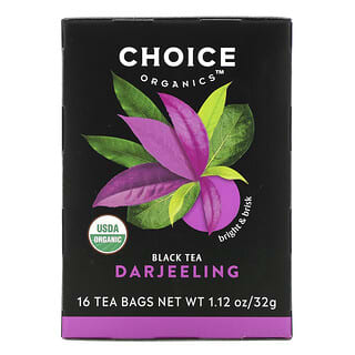 Choice Organic Teas, Chá Preto, Darjeeling, 16 Saquinhos de Chá, 32 g (1,12 oz)