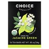 Choice Organics, 녹차, 자스민 그린, 티백 16개, 24g(0.85oz)