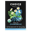 Choice Organic Teas, ハーブティー、カモミール、カフェインフリー、ティーバッグ16個入り、14g（0.5オンス）