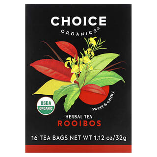 Choice Organic Teas, 草本茶，南非博士茶，无咖啡萃取，16 茶包，1.12 盎司（32 克）