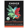 Choice Organics, 홍차, 잉글리시 브랙퍼스트, 티백 16개입, 32g(1.12oz)