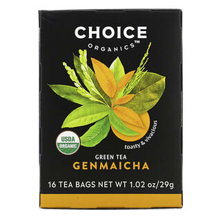 Choice Organic Teas, Green Tea,  Genmaicha, 16 Tea Bags, 1.02 oz (29 g)