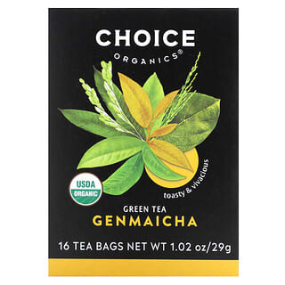 Choice Organic Teas, Teh Hijau, Genmaicha, 16 Kantong Teh Celup, 29 g (1,02 ons)