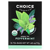 Choice Organic Teas, Herbal Tea, перечная мята, без кофеина, 16 чайных пакетиков, 17 г (0,60 унции)