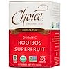 Herbal Tea, Organic Rooibos Superfruit, Caffeine Free, 16 Tea Bags, 1.1 oz (32 g)