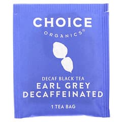 Choice Organic Teas, Decaf Black Tea, Decaffeinated, Earl Grey, 16 Tea Bags, 1.02 oz (29 g)