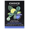 Choice Organics, 홍차, 얼그레이, 디카페인, 티백 16개, 29g(1.02oz)