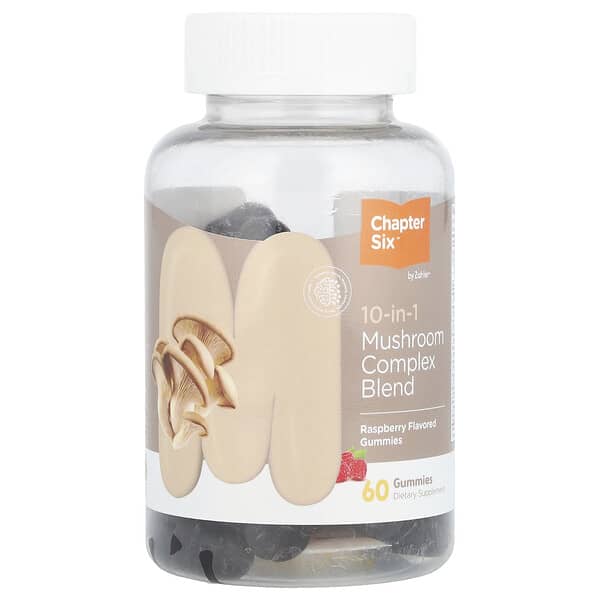 10-in-1 Mushroom Complex Blend Gummies, Raspberry, 60 Gummies