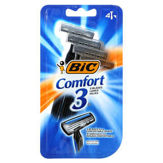 BIC, Comfort 3, Disposable Razor, Einwegrasierer für mehr Komfort, 4 Rasierer