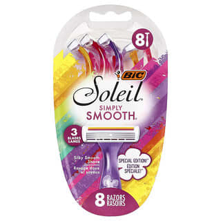 BIC, Soleil Simply Smooth, kertakäyttöiset partahöylät, 8 kpl