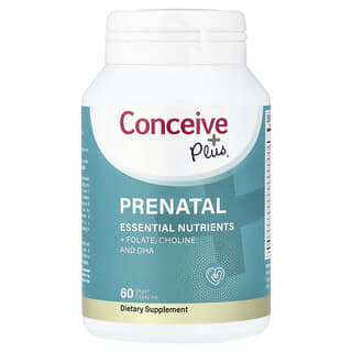Conceive Plus, Suplemento prenatal, 60 cápsulas veganas