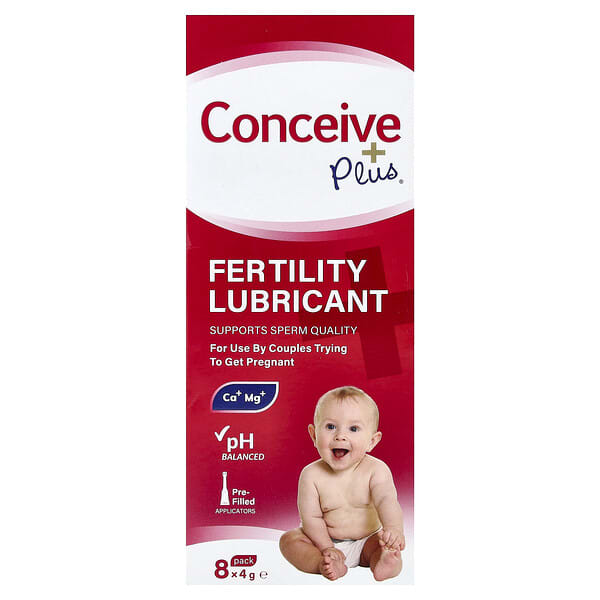 Conceive Plus, Fertilitetssmøremiddel, 8-pakning, 4 g pr. stk.