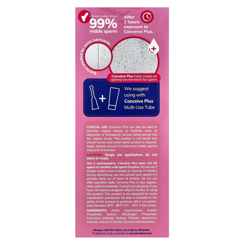 couples sex toy kits Fertility Lubricant, 8 Pack, 4 g Each