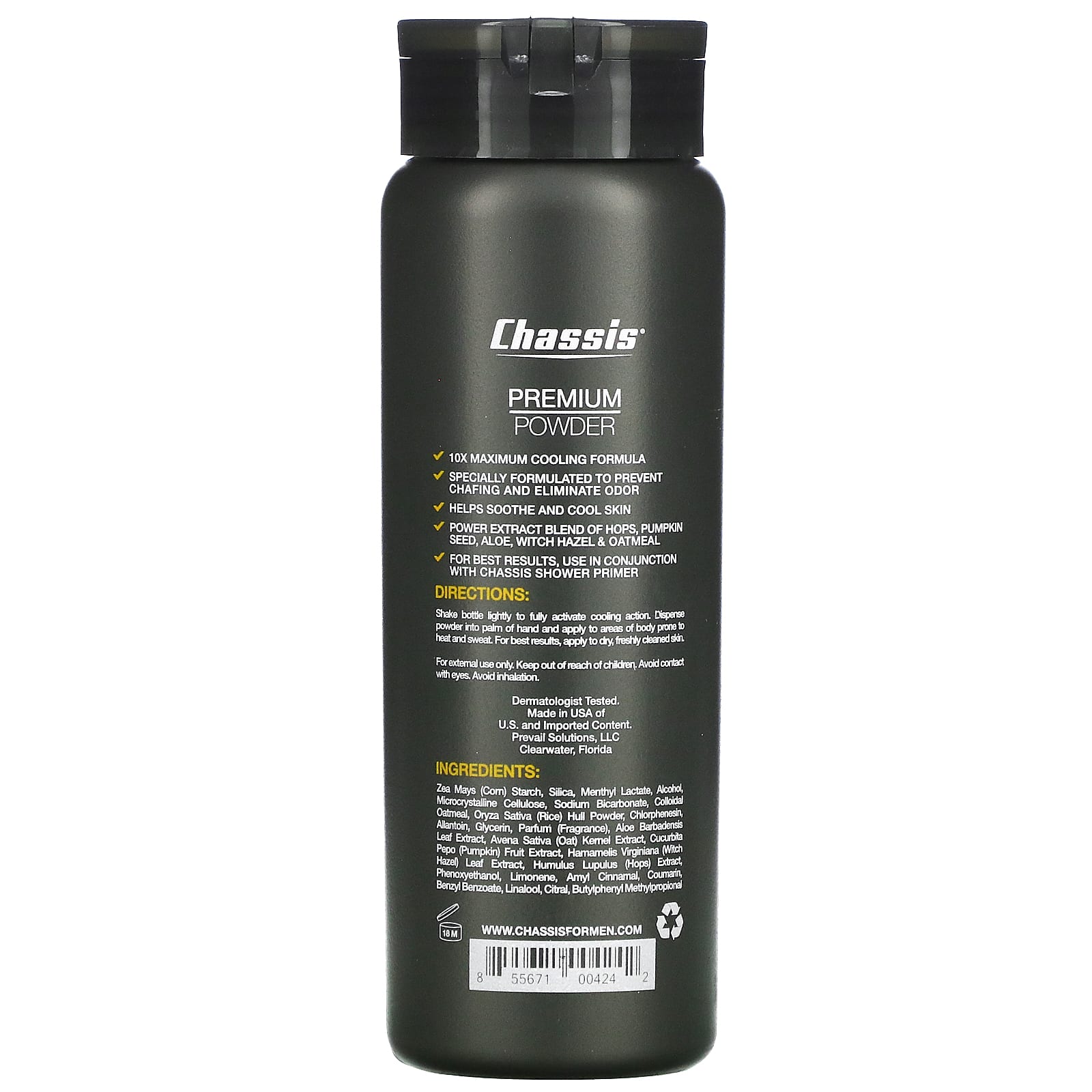 Chassis, Man Care, Premium Powder, Ice Max, 4 oz (113 g) (Discontinued