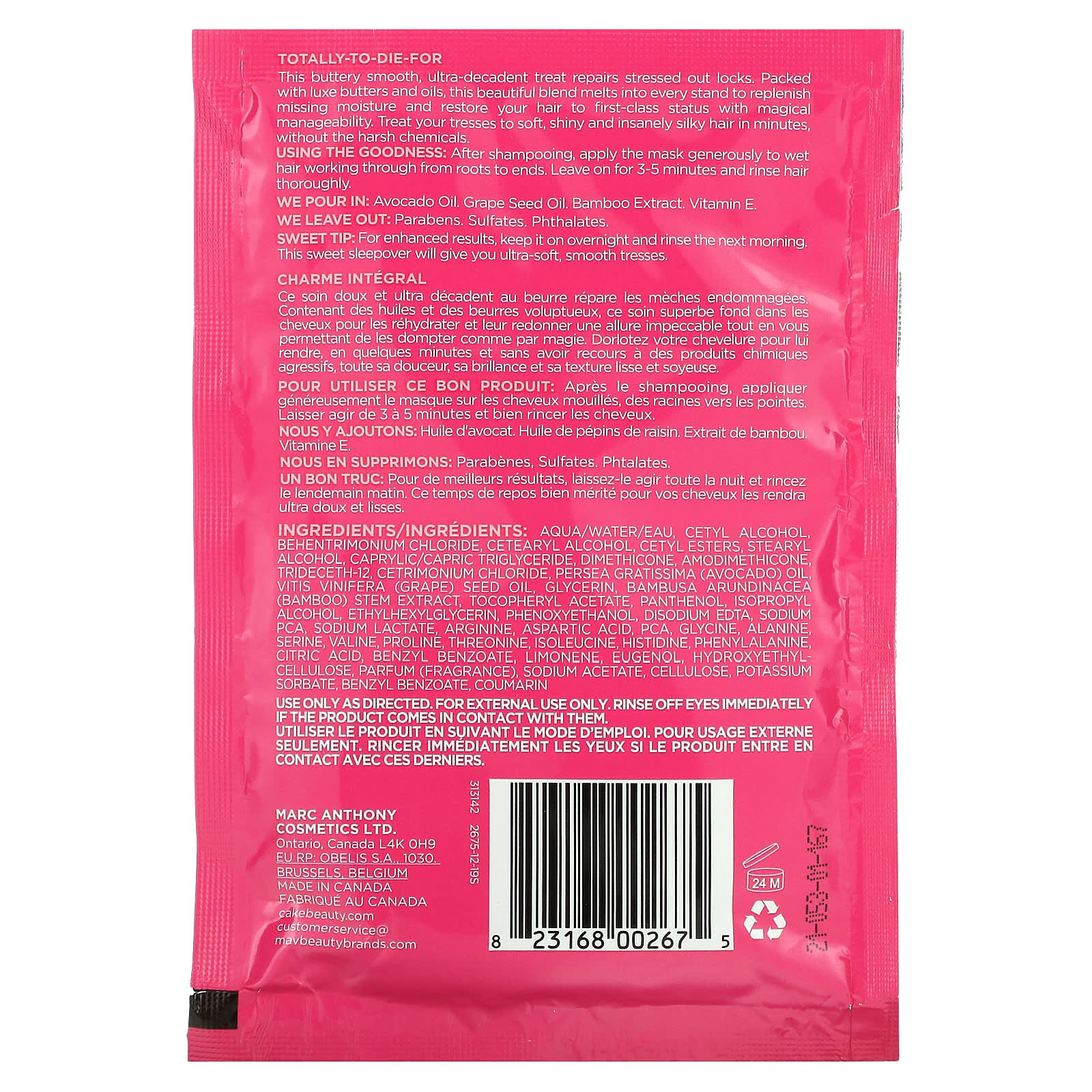 Cake Beauty, The Smooth Move, Moisture Melt Hair Mask, 1.69 fl oz (50 ml)