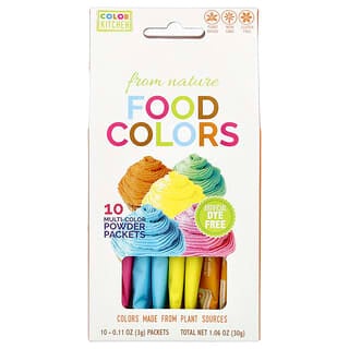 ColorKitchen, Food Colors From Nature, Multicolore, 10 sachets de colorant, 3 g chacun