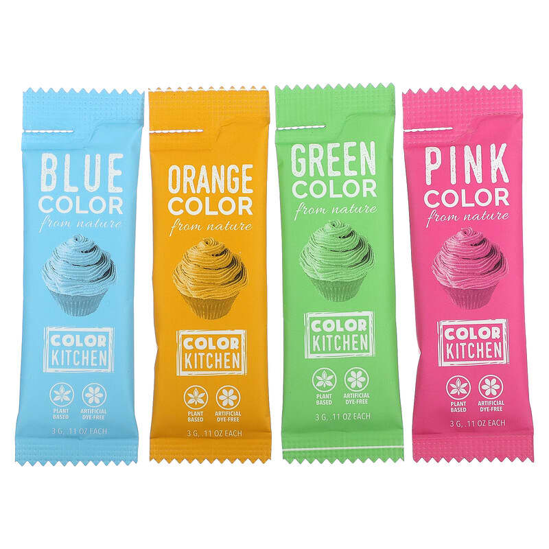 Food Colors From Nature, Multi-Color, 10-Color Packets, 0.088 oz (2.5 g)  Each