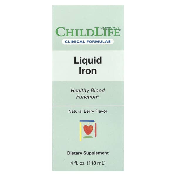 ChildLife Clinicals, リキッドアイロン、ナチュラルベリー、118ml