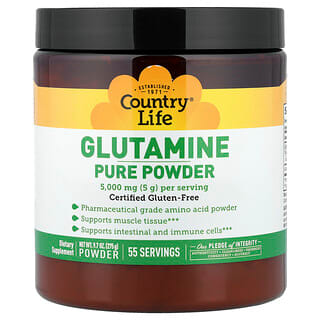 Country Life, Pudră pură de glutamina, 9,7 oz (275 g)