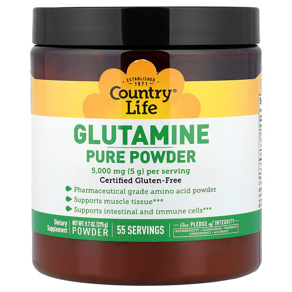 Country Life, Glutamine Pure Powder, 9.7 oz (275 g) — product photo 1