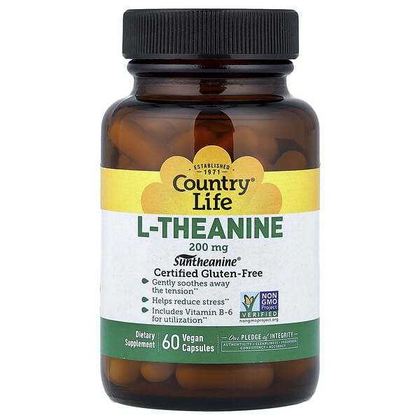 Country Life L-Theanine, 200 mg, 60 Vegan Capsules