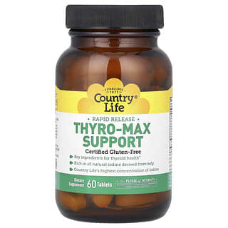Country Life, Rapid Release Thyro-Max Support, Schilddrüsenunterstützung, 60 Tabletten