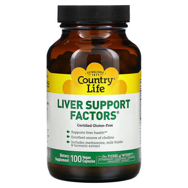 Country Life, Liver Support Factors, 100 Vegan Capsules