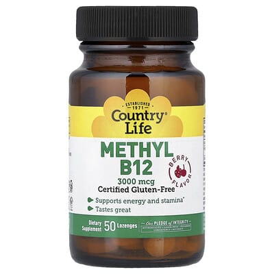 Country Life, Methyl B12, Berry Flavor, 50 Lozenges
