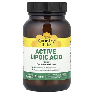 Country Life, Acido lipoico attivo, 300 mg, 60 compresse