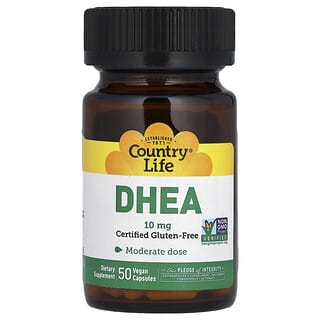 Country Life, DHEA, 10 mg, 50 cápsulas veganas