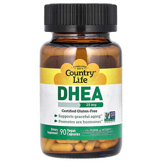 Country Life, DHEA, 25 mg, 90 vegane Kapseln