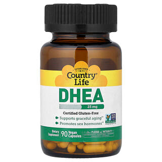 Country Life, DHEA，25 毫克，90 粒全素膠囊