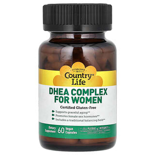 Country Life, Complejo de DHEA para mujeres, 60 cápsulas veganas