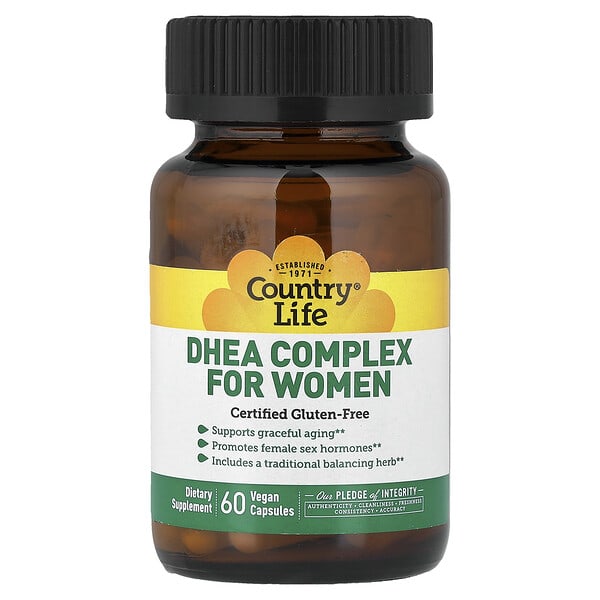 Country Life, комплекс ДГЕА для жінок, 60 веганських капсул