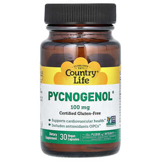 كونتري لايف‏, Pycnogenol،‏ 100 ملجم، 30 كبسولة نباتية صرف