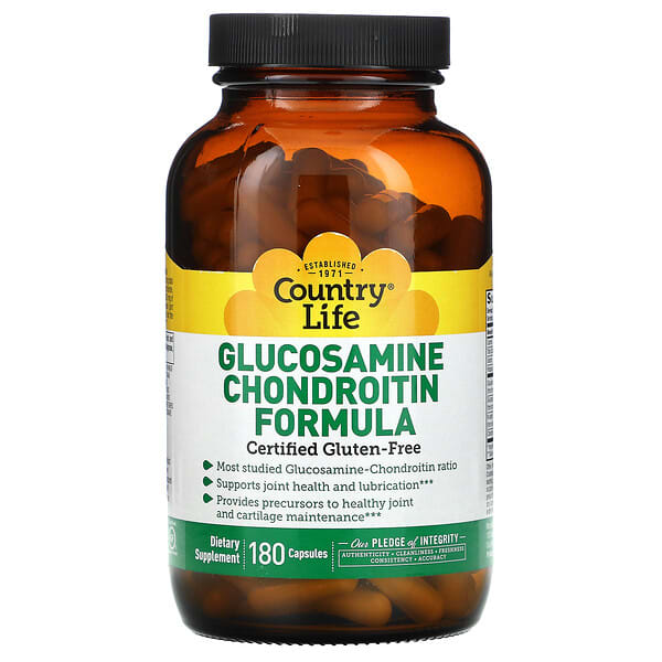 Country Life, Formule glucosamine chondroïtine, 180 capsules