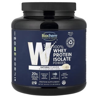 Biochem, 100% Whey Isolate Protein Powder, Natural, 1.5 lbs (699 g)