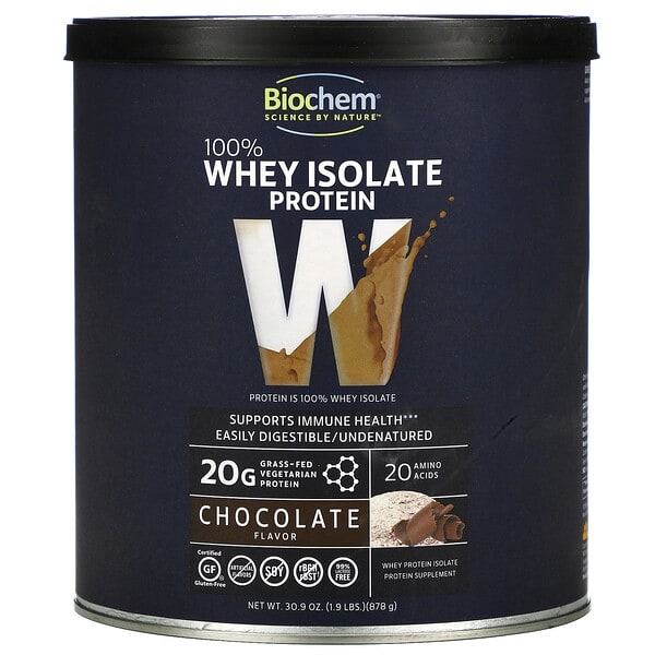 100% de Proteína Whey Isolada, Chocolate, 878 g (1,9 lbs)