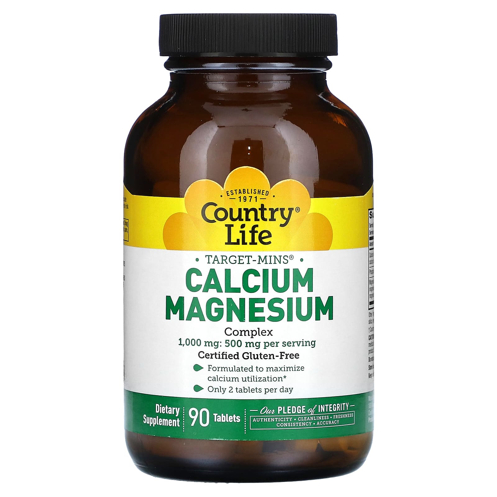 Country Life, TargetMins, Calcium Magnesium Complex, 90 Tablets