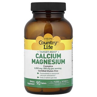 Country Life, Target-Mins®, Calcium Magnesium Complex, 90 Tablets