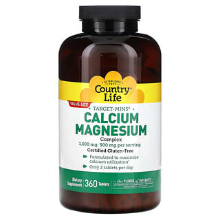 Country Life, Calcium-Magnesium Complex, 360 Comprimidos