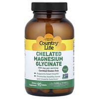 Country Life（カントリーライフ）, キレート化グリシン酸マグネシウム、タブレット90粒（1粒あたり133mg）