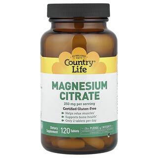 Country Life, Citrato de magnesio, 120 comprimidos