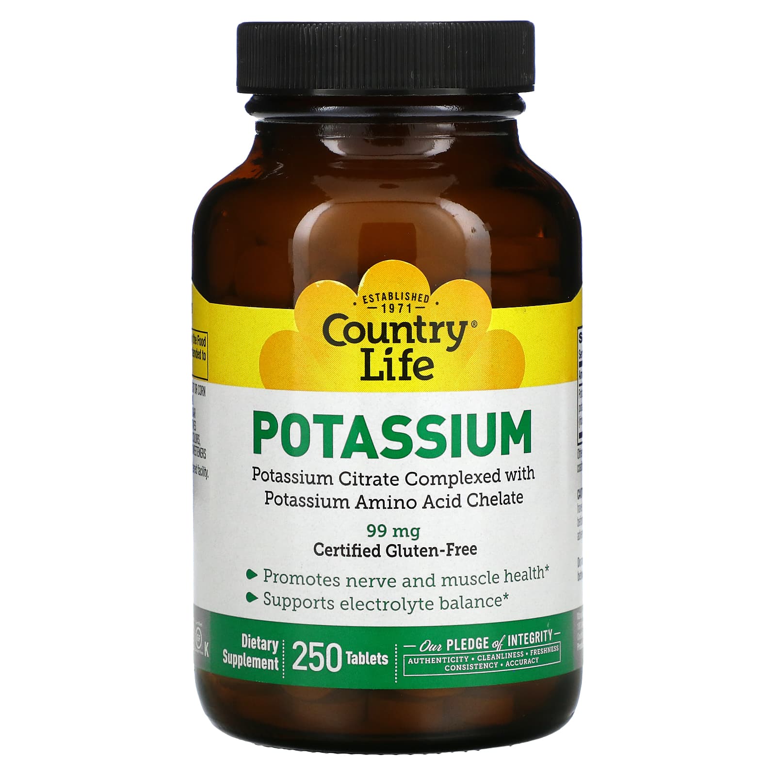 Potasio, 60 Cápsulas 600 Mg, Natural Herbal