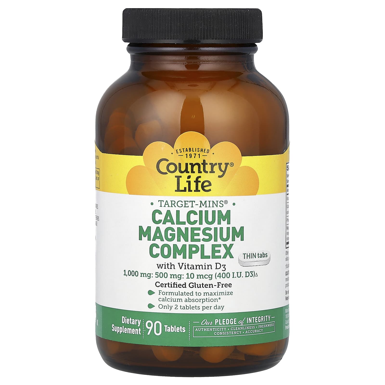 Country Life, Target-Mins, Calcium Magnesium Complex with Vitamin D3 ...