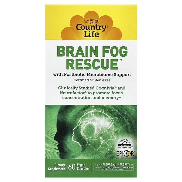 Country Life, Brain Fog Rescue™, 60 Vegan Capsules — product photo 1