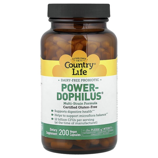 Country Life, Power-Dophilus®, 200 Vegan Capsules — product photo 1