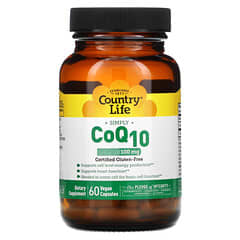Country Life, Simply CoQ10, 100 mg, 60 cápsulas veganas