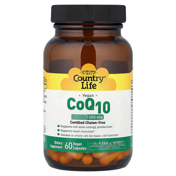 Country Life, Vegan CoQ10, 100 mg, 60 Vegan Capsules — product photo 1